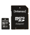 Tarjeta memoria micro sd intenso 32gb profesional v30 + adaptador sd