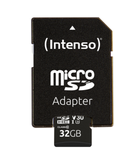 Tarjeta memoria micro sd intenso 32gb profesional v30 + adaptador sd