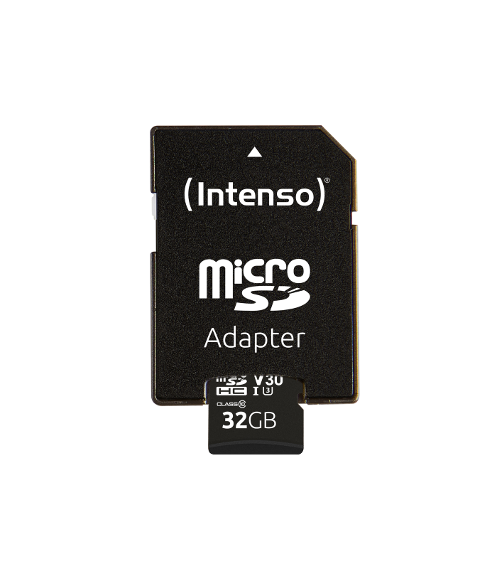 Tarjeta memoria micro sd intenso 32gb profesional v30 + adaptador sd
