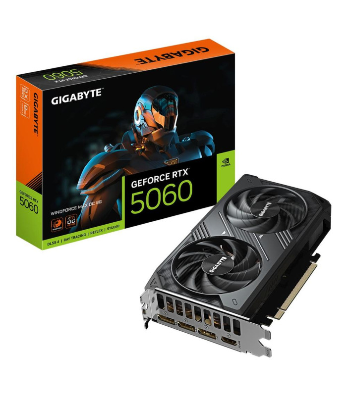 Tarjeta grafica gigabyte rtx 5060 windforce 8gb max gddr7 -  3x dp -  1x hdmi pci express 5.0