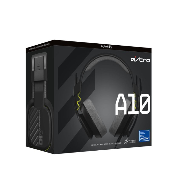 Auriculares con microfono logitech a10 astro gaming gen 2 jack 3.5mm negro