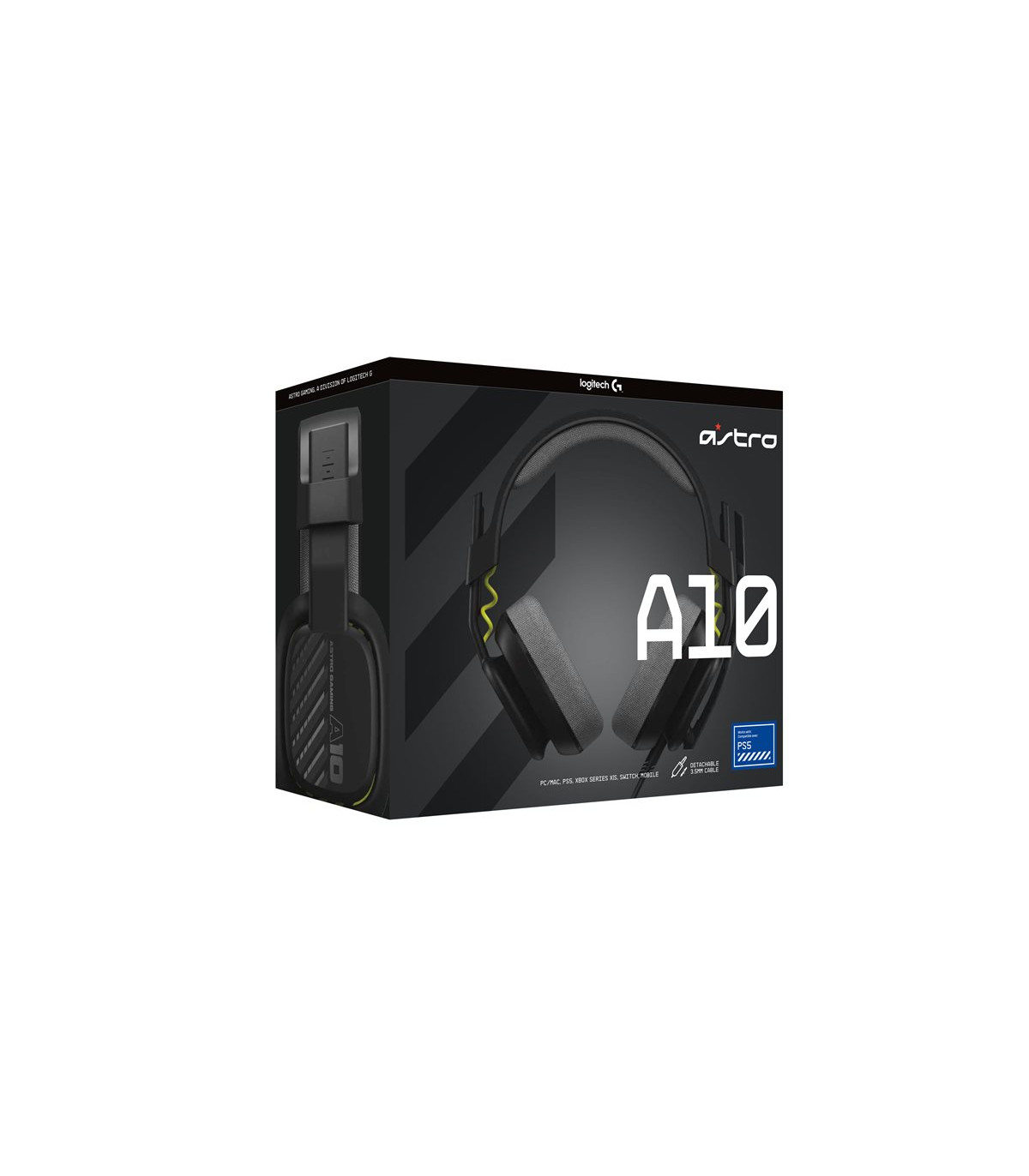 Auriculares con microfono logitech a10 astro gaming gen 2 jack 3.5mm negro