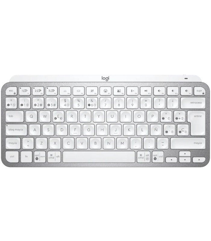Teclado logitech mx keys gris palido wireless inalambrico español bateria