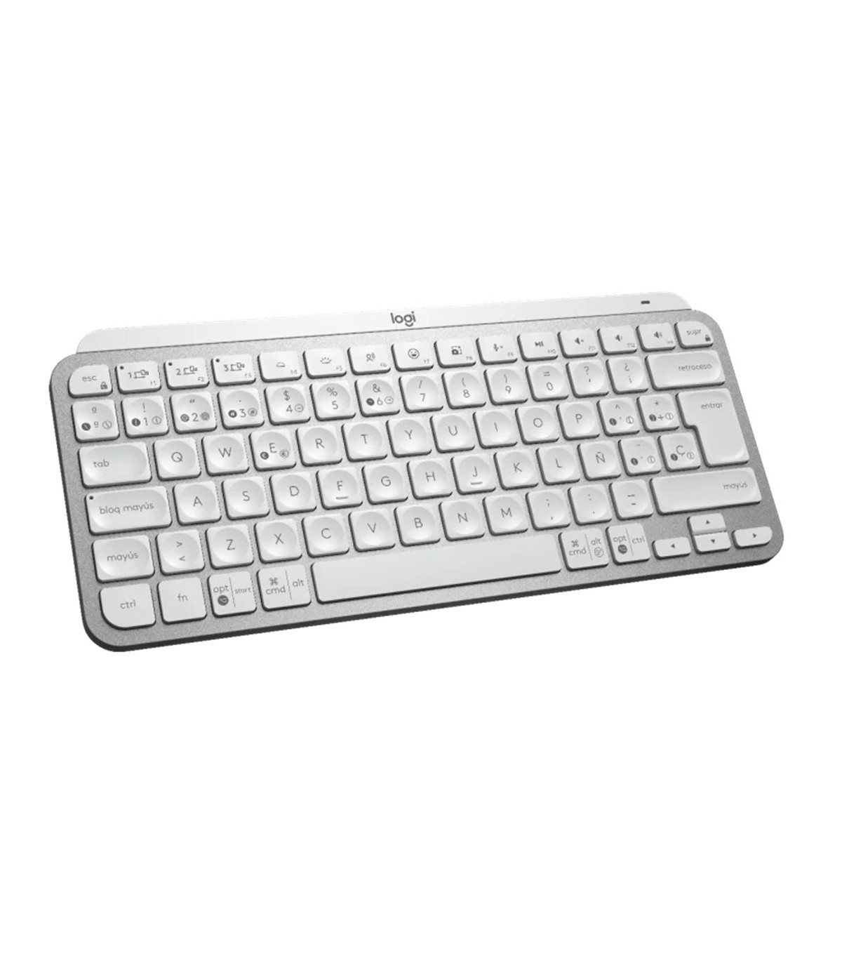 Teclado logitech mx keys gris palido wireless inalambrico español bateria