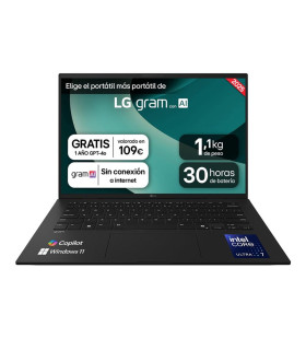 Portatil lg 14z90t - g u7 - 255h 32gb ssd 1tb 14 pulgadas