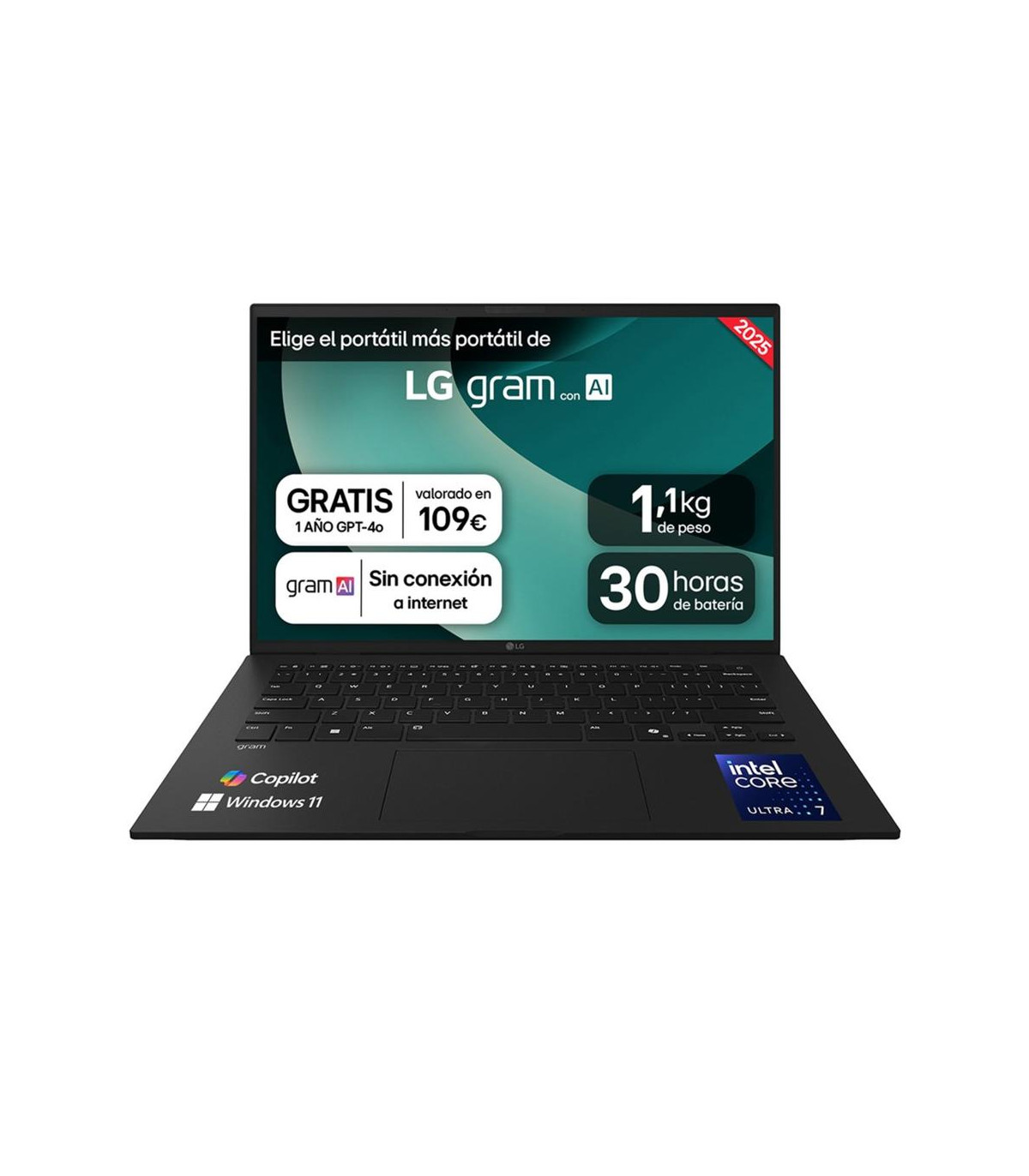 Portatil lg 14z90t - g u7 - 255h 32gb ssd 1tb 14 pulgadas