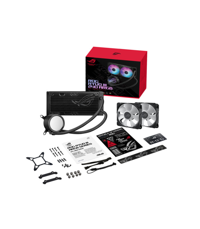 Kit refrigeracion liquida asus rog ryuo iii 240argb  all in one 2 ventiladores 120mm gaming