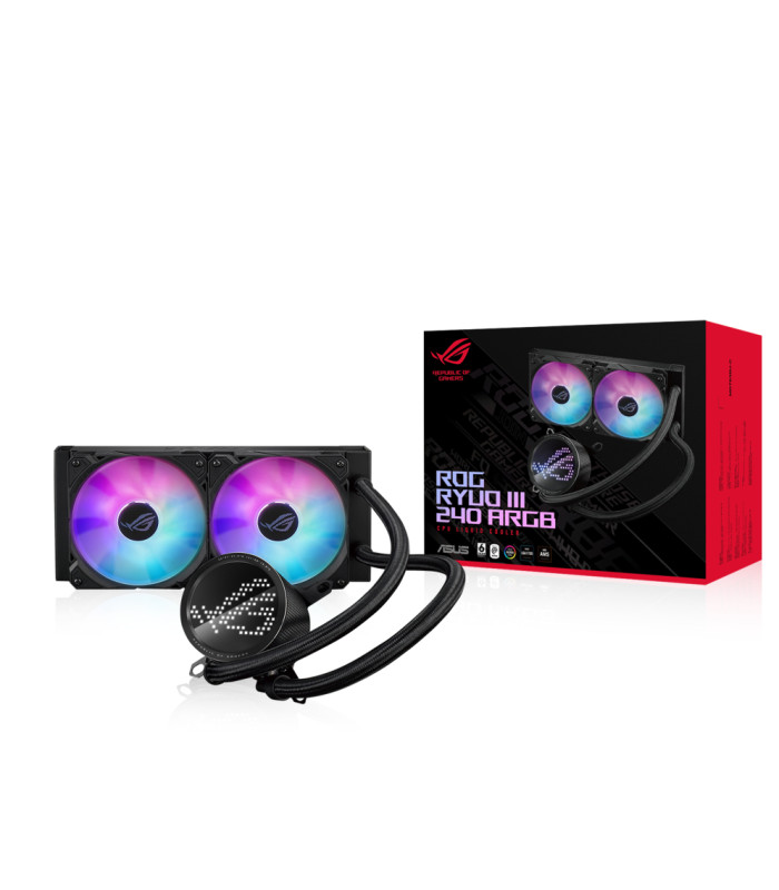 Kit refrigeracion liquida asus rog ryuo iii 240argb  all in one 2 ventiladores 120mm gaming