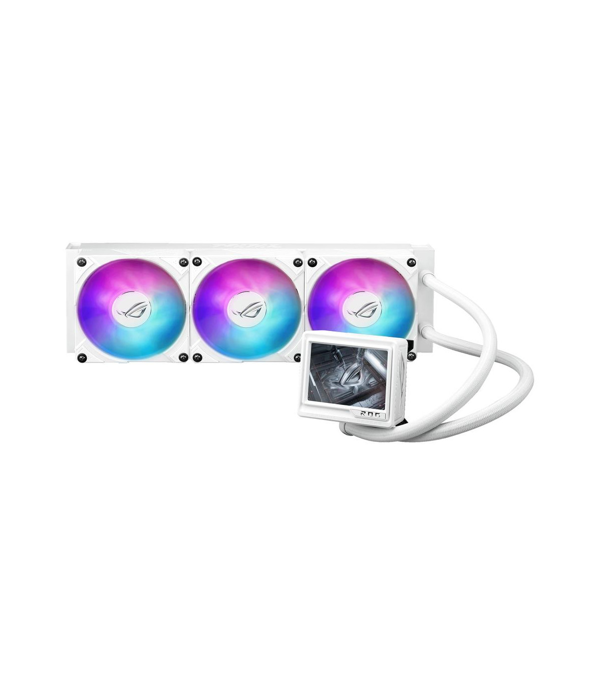 Kit refrigeracion liquida asus rog ryujin iii 360 argb extrema 3x 120mm blanca