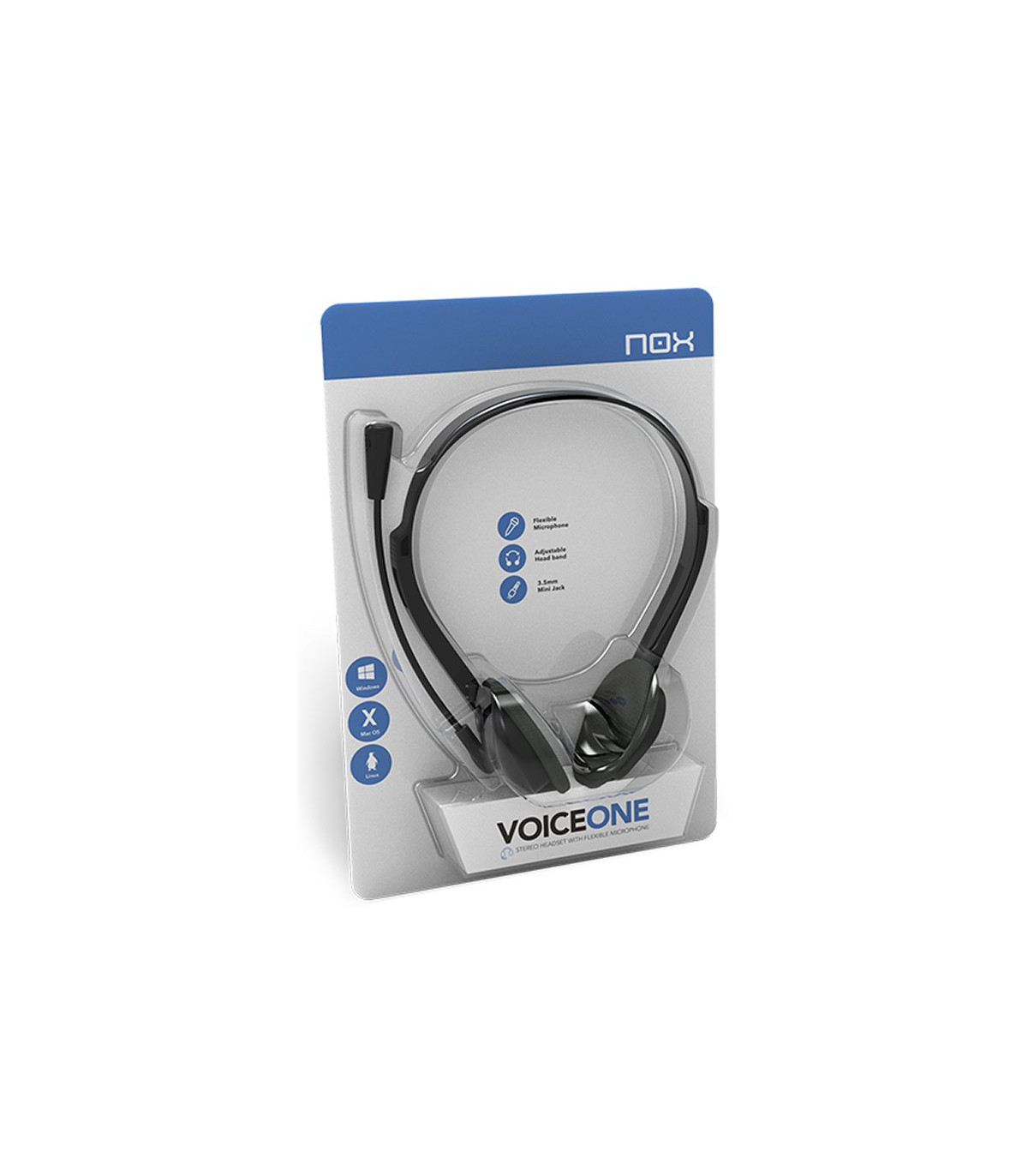 Auricular estereo nox voice one microfono 2x jack