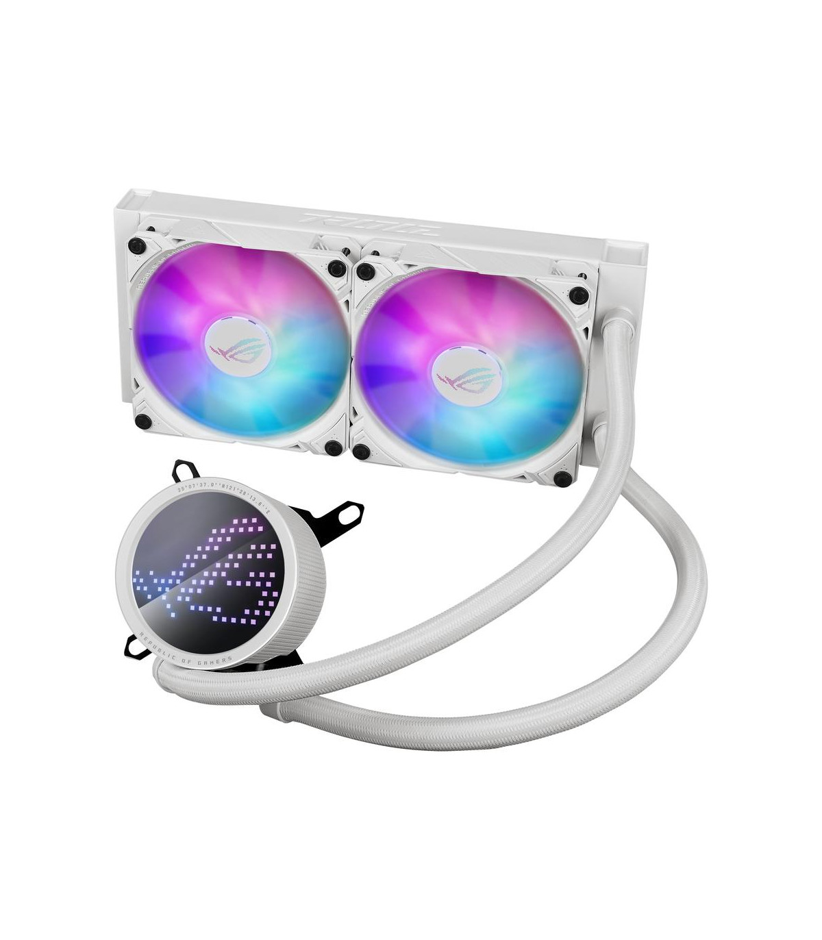 Kit refrigeracion liquida asus rog ryuo iii 240 argb 2x 120mm blanco