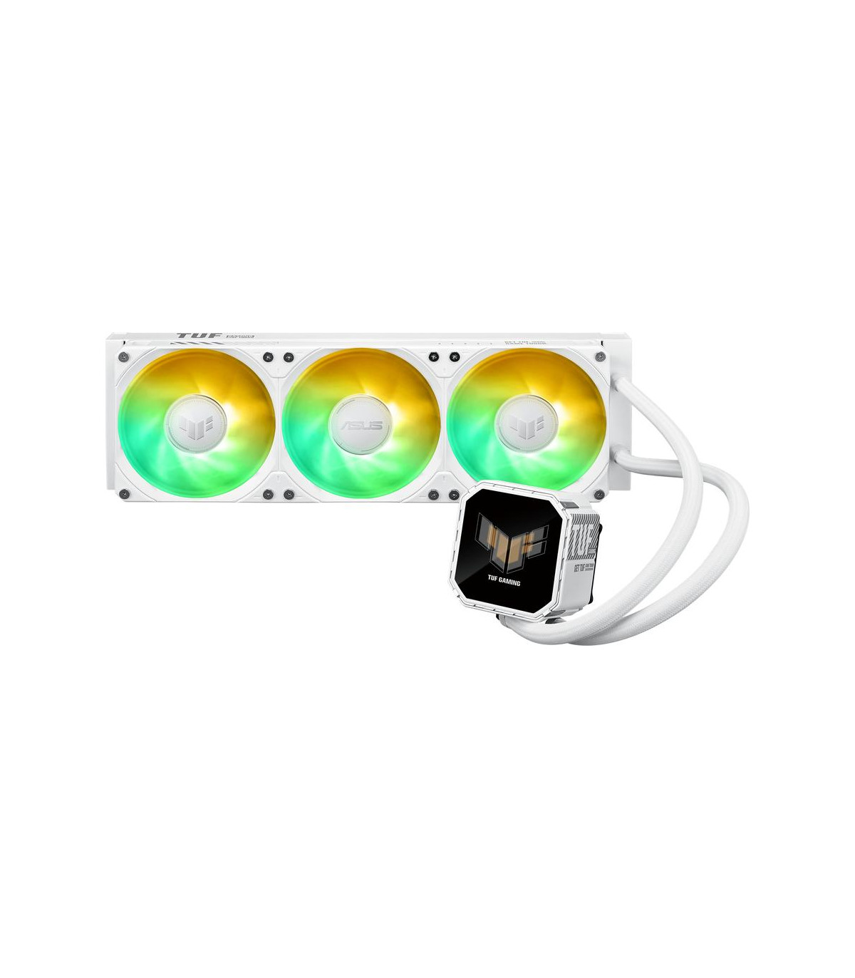 Kit refrigeracion liquida asus tuf gaming lc iii 360 argb lcd 3x 120mm blanco