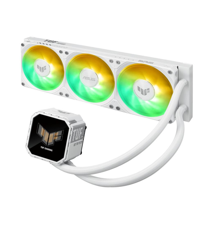 Kit refrigeracion liquida asus tuf gaming lc iii 360 argb lcd 3x 120mm blanco