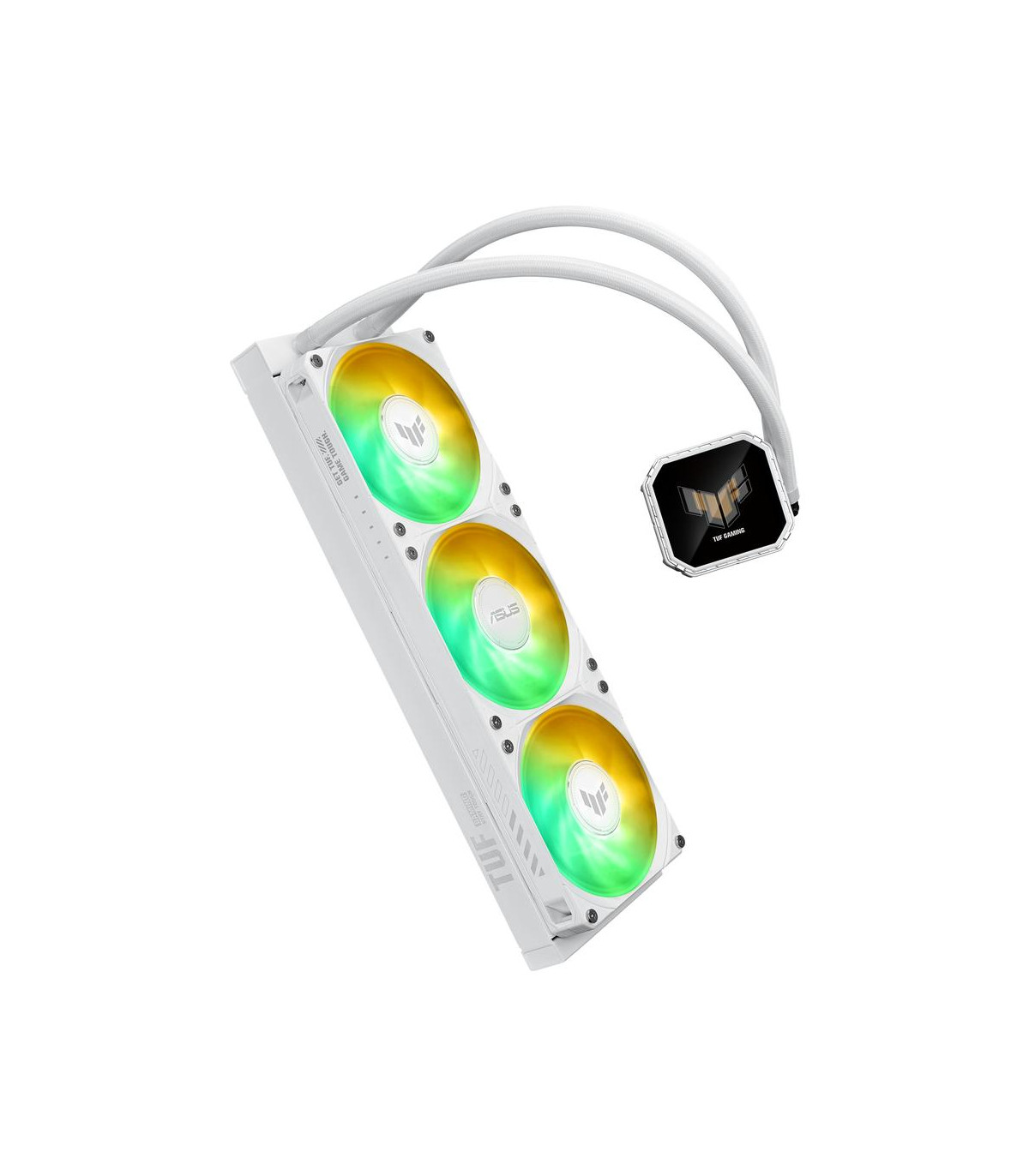 Kit refrigeracion liquida asus tuf gaming lc iii 360 argb lcd 3x 120mm blanco