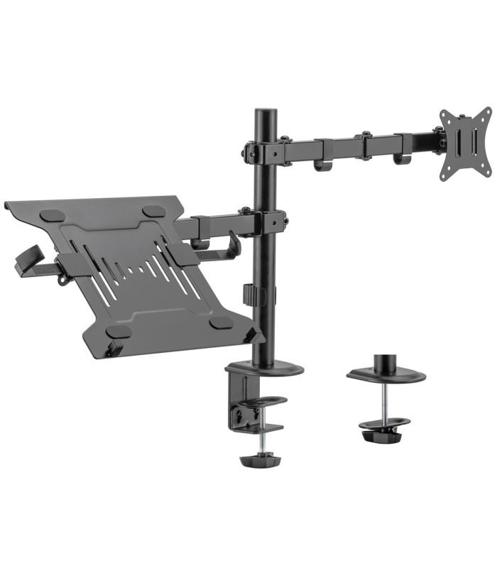 Soporte de escritorio ewent ew1519 para monitor hasta 34 pulgadas y portatil hasta 15.6 pulgadas carga maxima 9kg