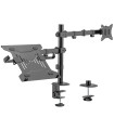 Soporte de escritorio ewent ew1519 para monitor hasta 34 pulgadas y portatil hasta 15.6 pulgadas carga maxima 9kg
