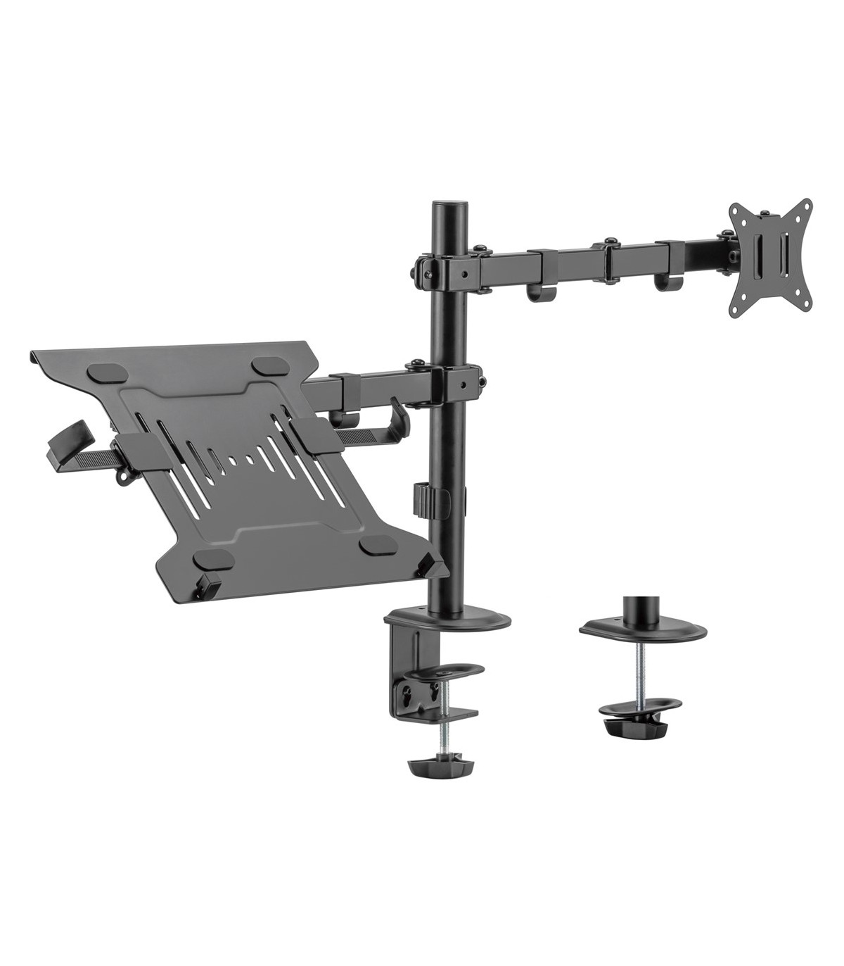 Soporte de escritorio ewent ew1519 para monitor hasta 34 pulgadas y portatil hasta 15.6 pulgadas carga maxima 9kg