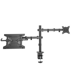 Soporte de escritorio ewent ew1519 para monitor hasta 34 pulgadas y portatil hasta 15.6 pulgadas carga maxima 9kg