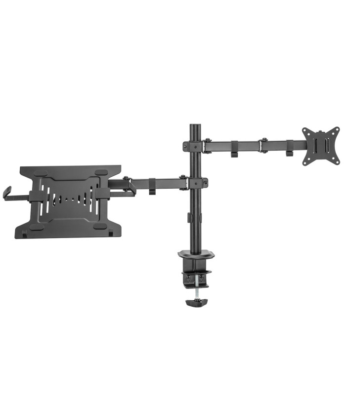 Soporte de escritorio ewent ew1519 para monitor hasta 34 pulgadas y portatil hasta 15.6 pulgadas carga maxima 9kg