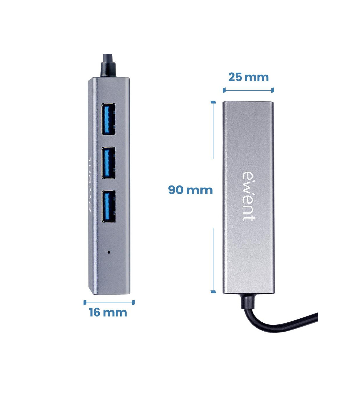 Hub ewent ew1159 usb tipo c - usb 3.2 4 en 1