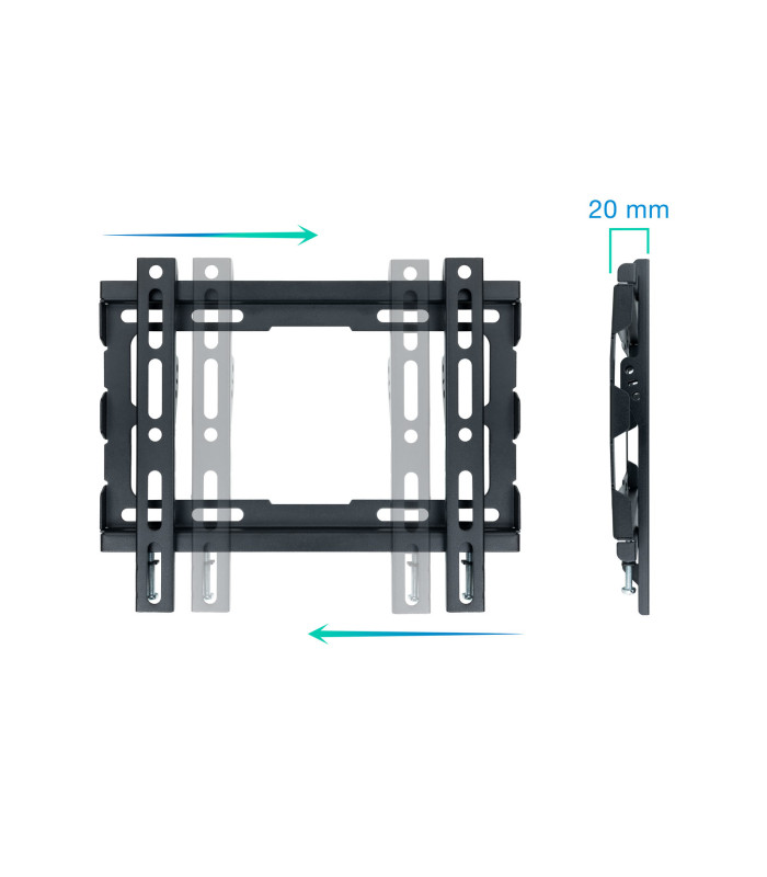 Soporte pared tv television monitor tooq lp1043f - b 23 pulgadas - 43 pulgadas carga maxima 45kg