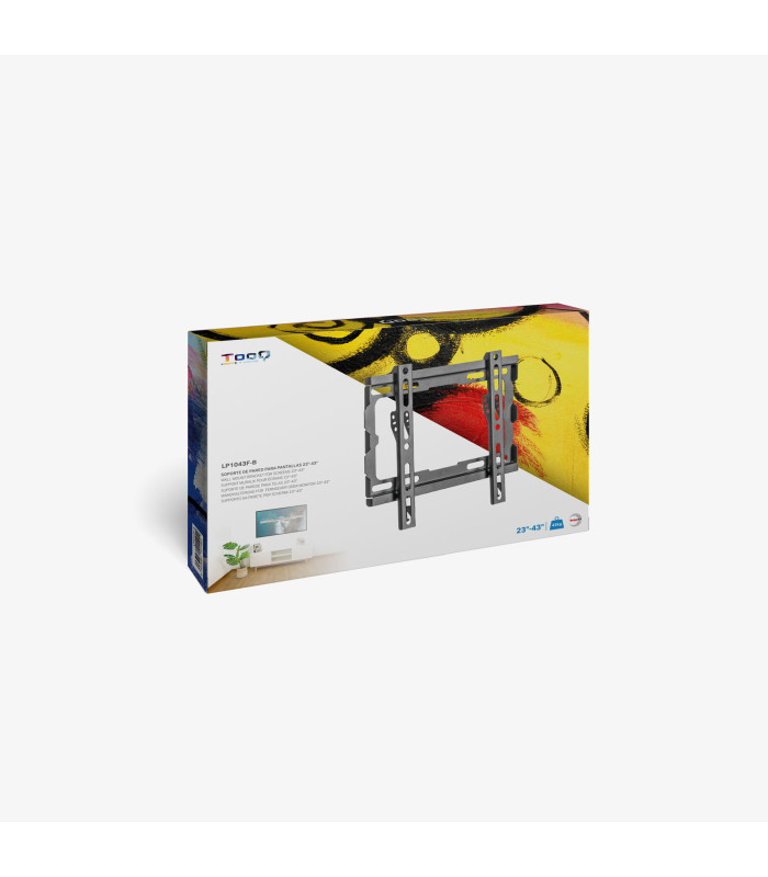 Soporte pared tv television monitor tooq lp1043f - b 23 pulgadas - 43 pulgadas carga maxima 45kg