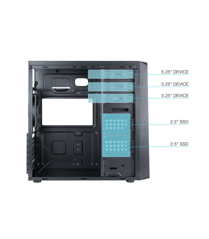 Caja ordenador tooq tqc - 5701u3c - b atx
