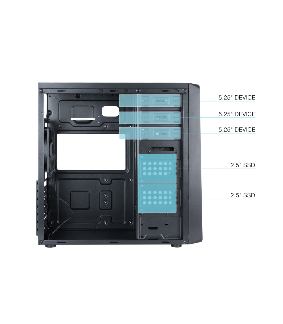 Caja ordenador tooq tqc - 5701u3c - b atx