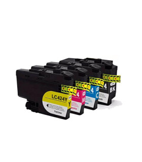 Cartucho de tinta compatible dayma para brother lc424 negro 750 pag
