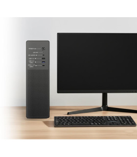 Caja ordenador coolbox matx slim t100 usb - c 3.2 gen1 full metal s - fte + 1 vent. 90mm