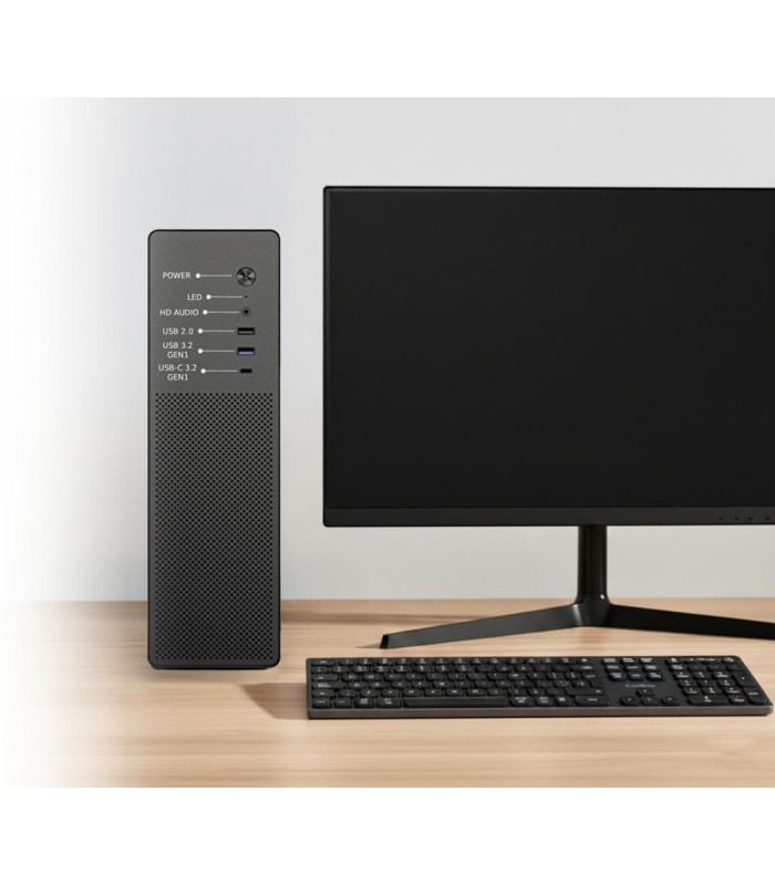 Caja ordenador coolbox matx slim t100 usb - c 3.2 gen1 full metal s - fte + 1 vent. 90mm