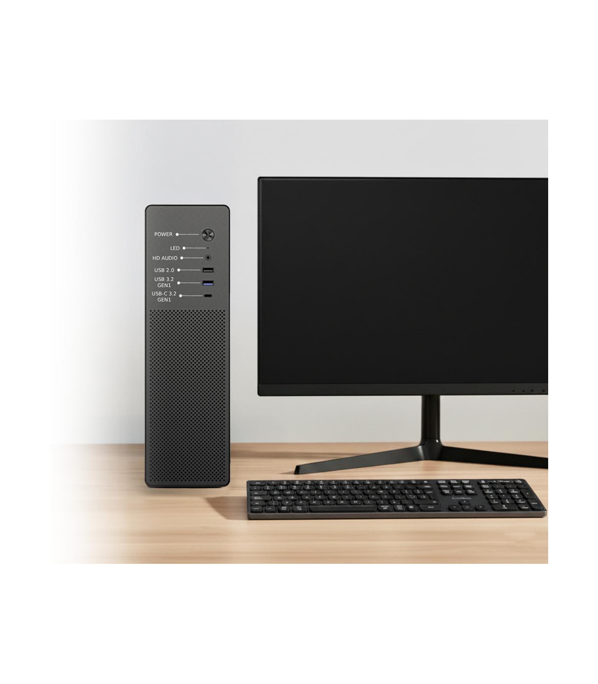 Caja ordenador coolbox matx slim t100 usb - c 3.2 gen1 full metal s - fte + 1 vent. 90mm