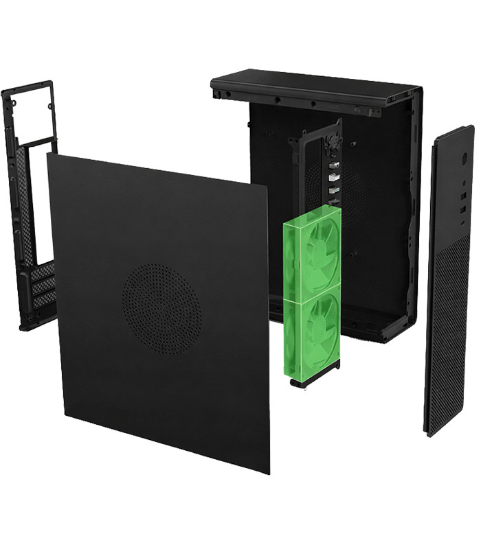 Caja ordenador coolbox matx slim t100 usb - c 3.2 gen1 full metal s - fte + 1 vent. 90mm