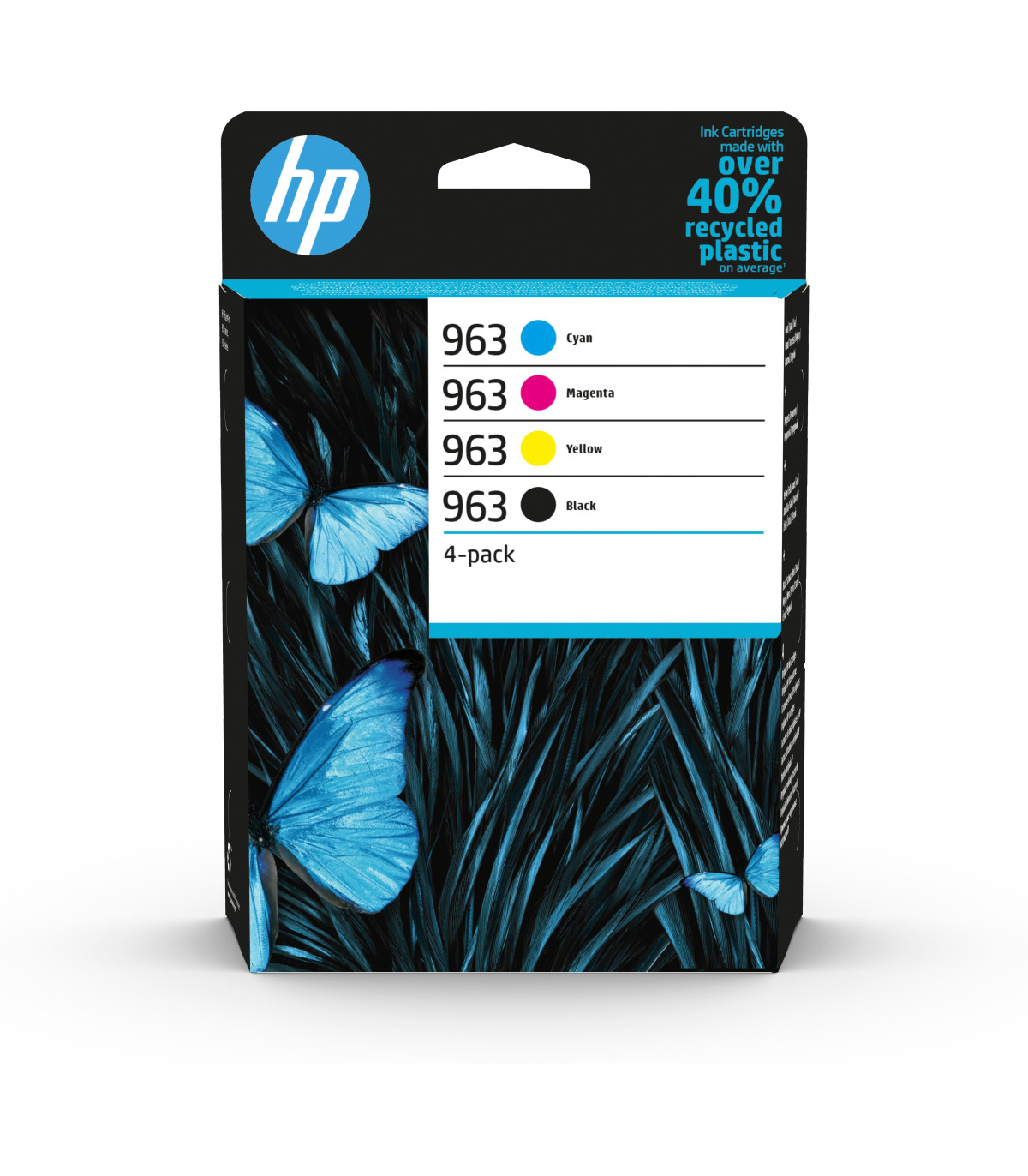 Pack hp 4 cartuchos 963 negro - cian - magenta - amarillo