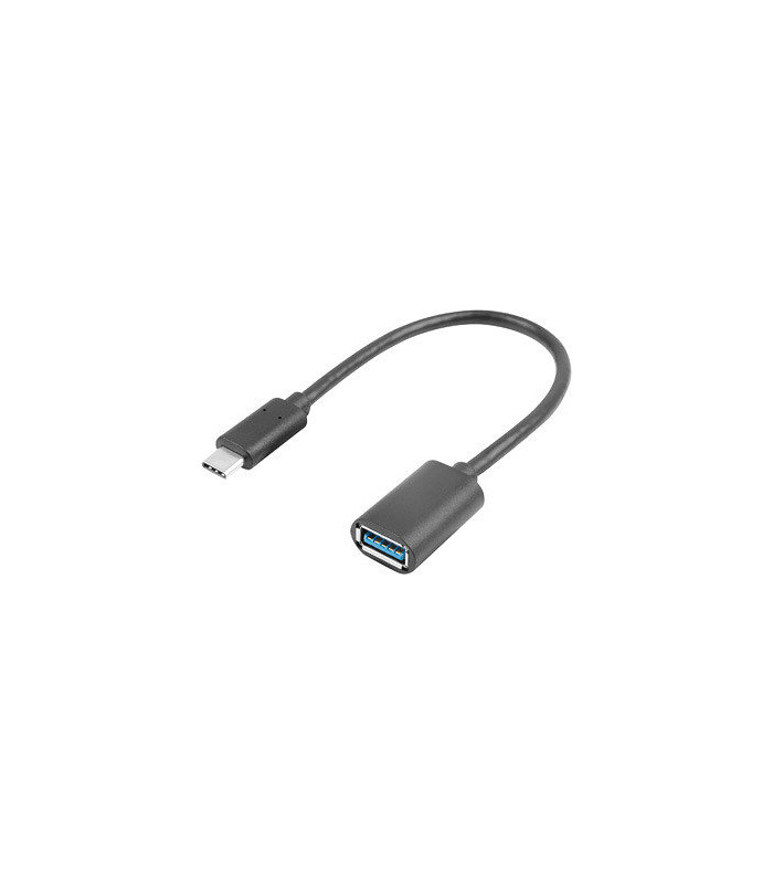 Adaptador usb lanberg usb tipo c m 3.1 a usb tipo a h 15cm otg negro
