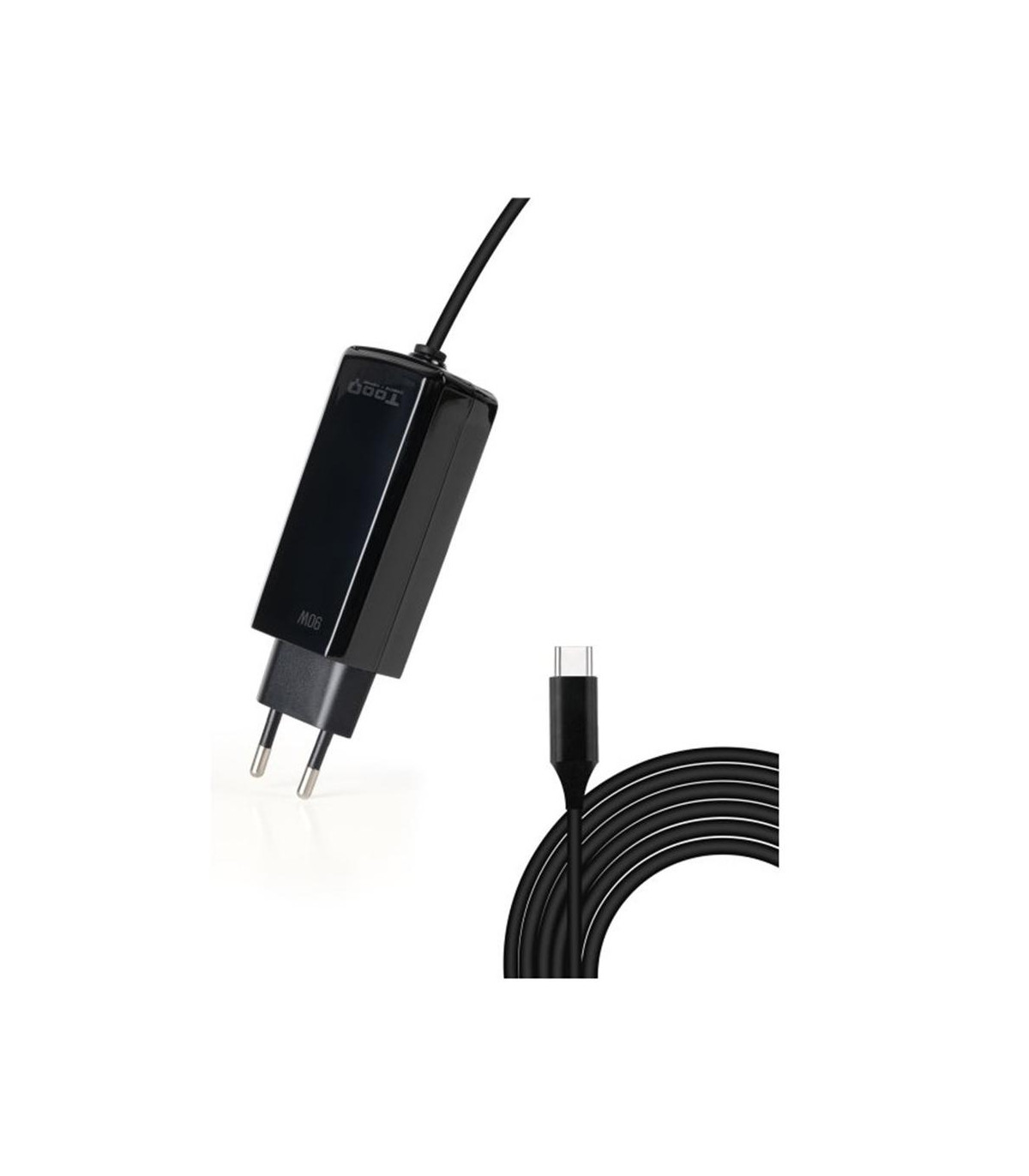 Cargador de pared tooq tqlc - usbcgan90pd - c 90w usb - c negro portatil