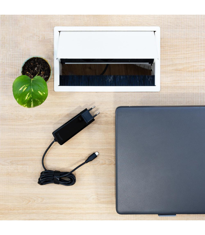 Cargador de pared tooq tqlc - usbcgan90pd - c 90w usb - c negro portatil