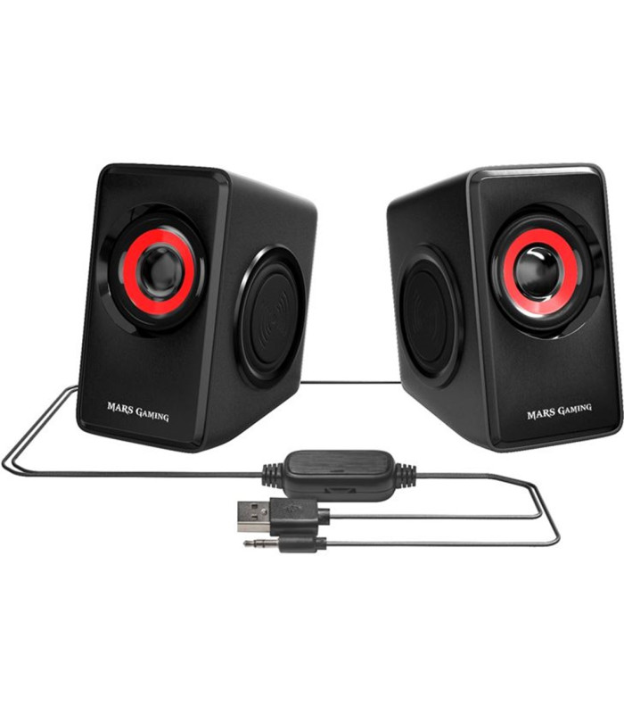 Altavoces mars gaming ms1 2.0 negro - rojo