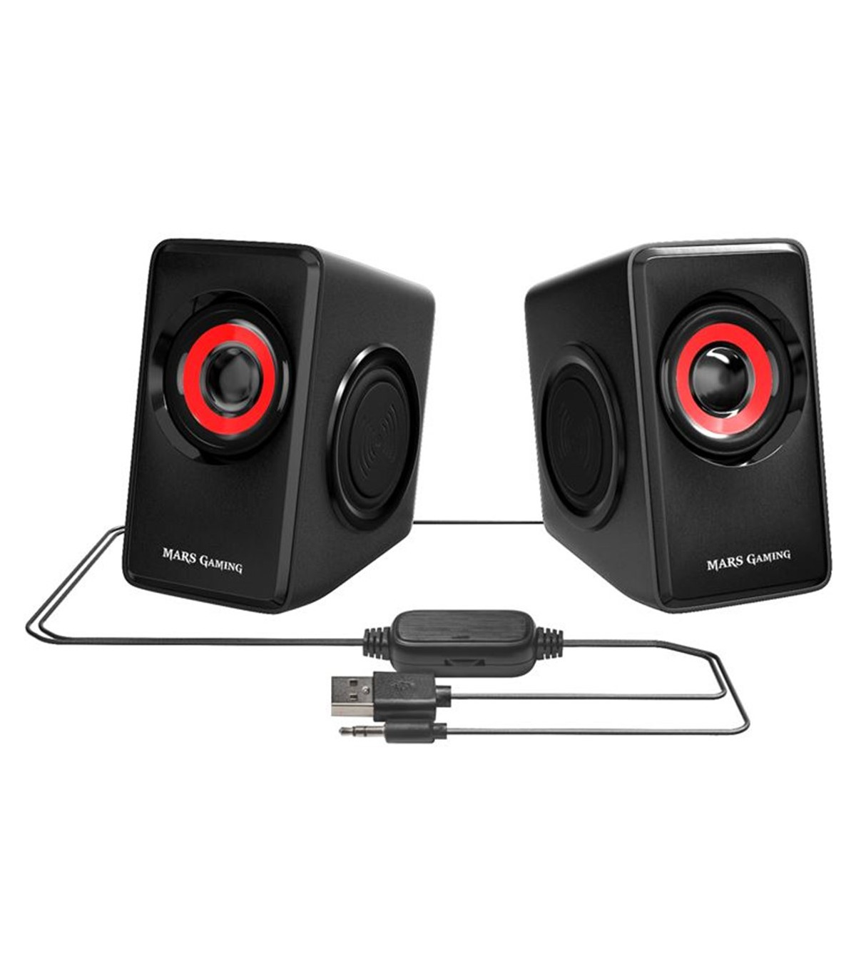 Altavoces mars gaming ms1 2.0 negro - rojo