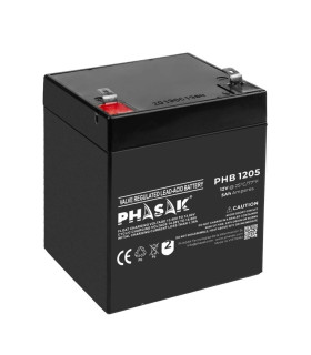 Bateria phasak phb 1205 compatible para sais 5ah 12v acido - plomo