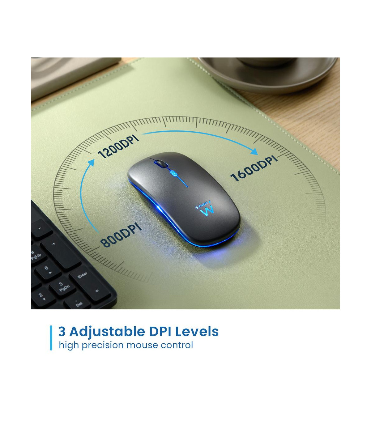 Raton inalambrico gaming ewent ew3242 gris