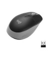 Mouse raton logitech m190 full size optico wiireles inalambrico gris claro