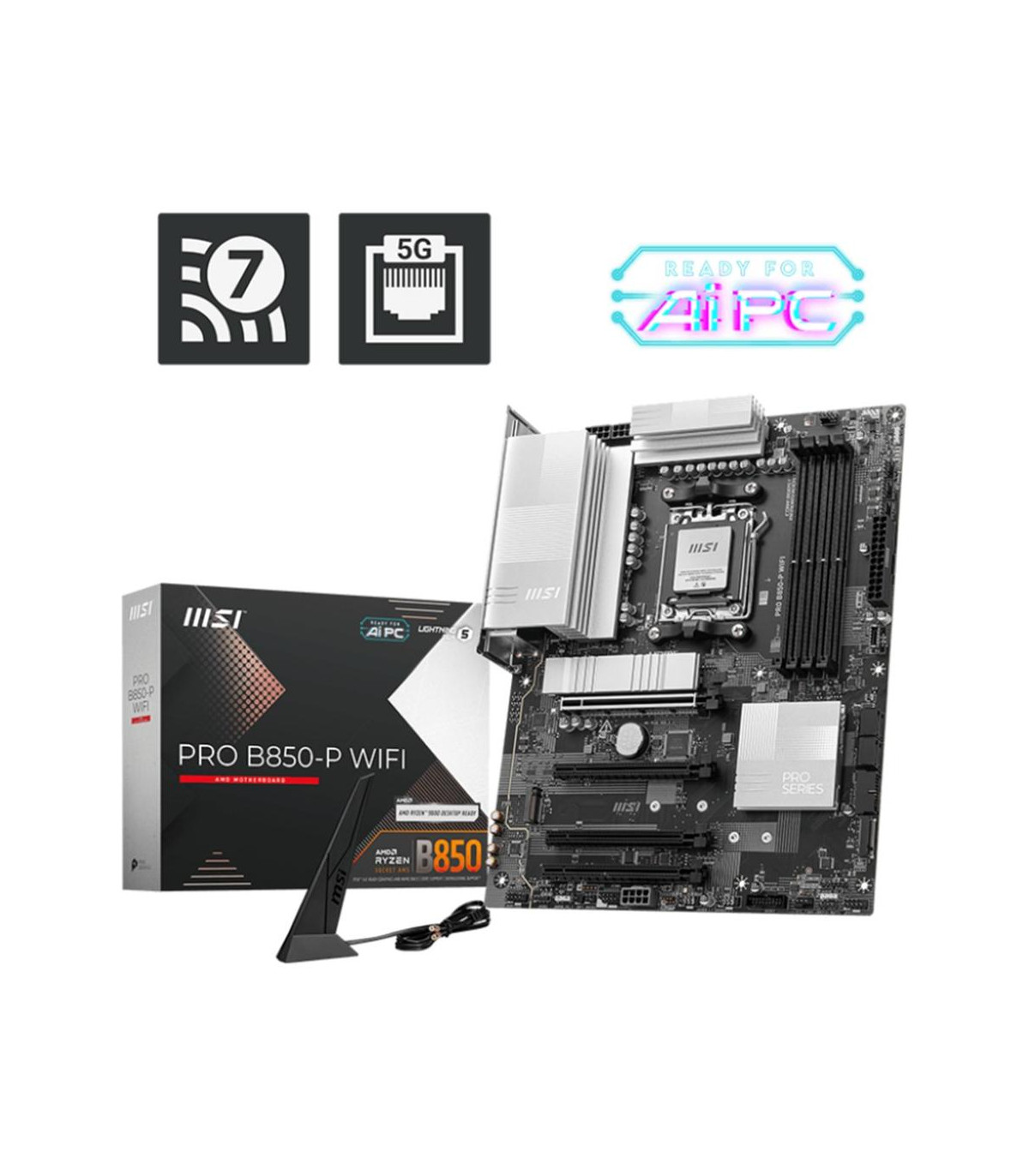 Placa base msi pro b850 - p wifi atx