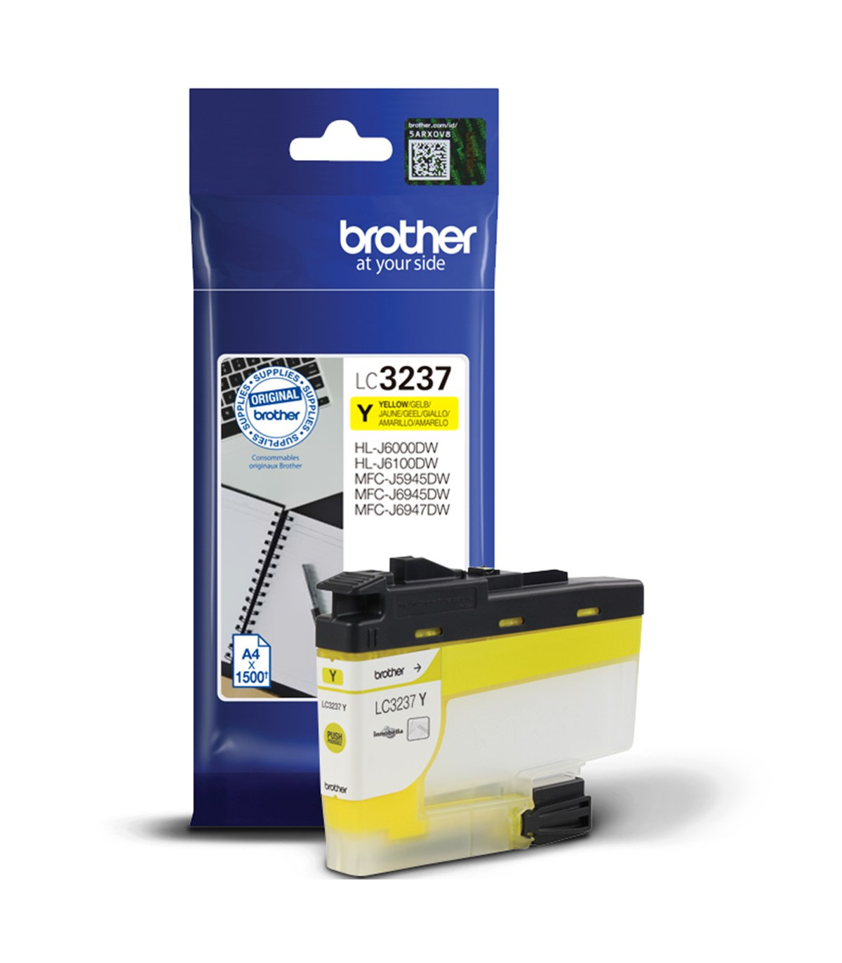 Cartucho tinta brother lc3237y amarillo 1500 páginas