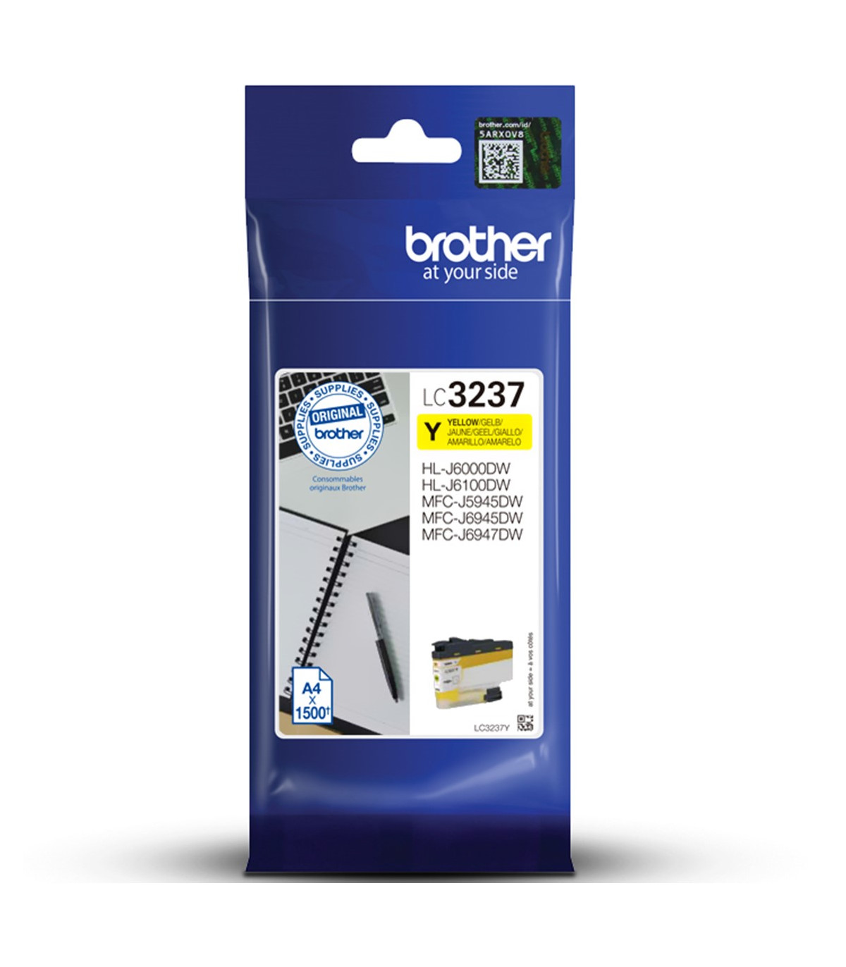 Cartucho tinta brother lc3237y amarillo 1500 páginas