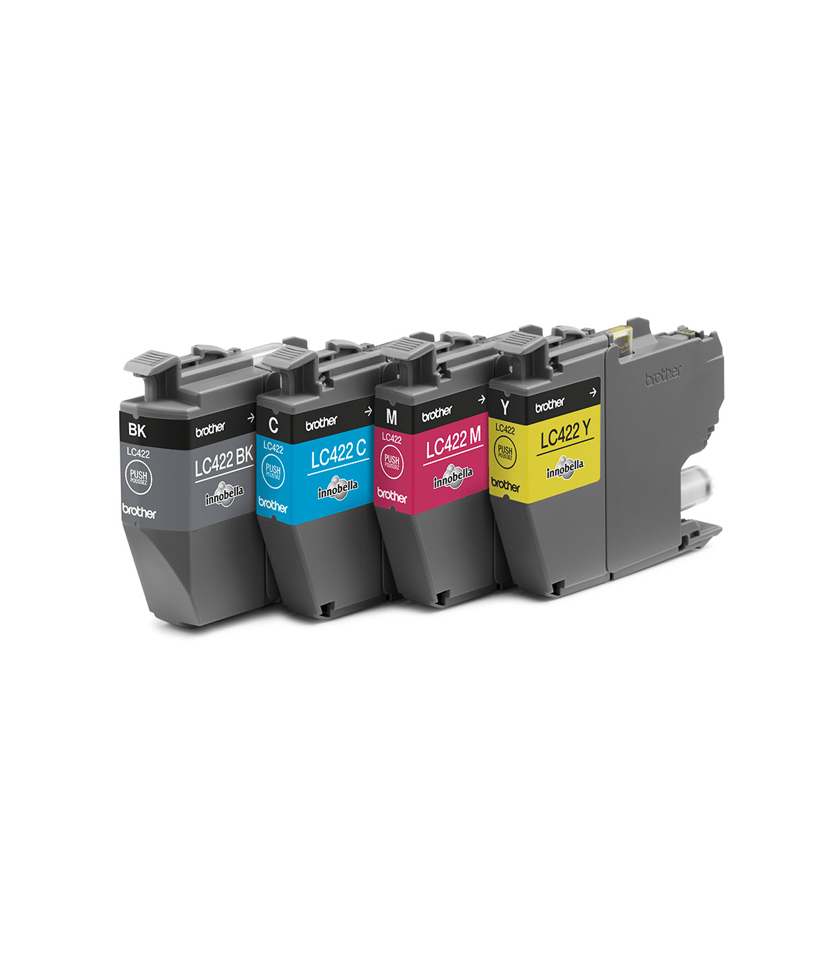 Pack cartuchos tinta brother lc422val negro cian magenta amarillo 550 paginas