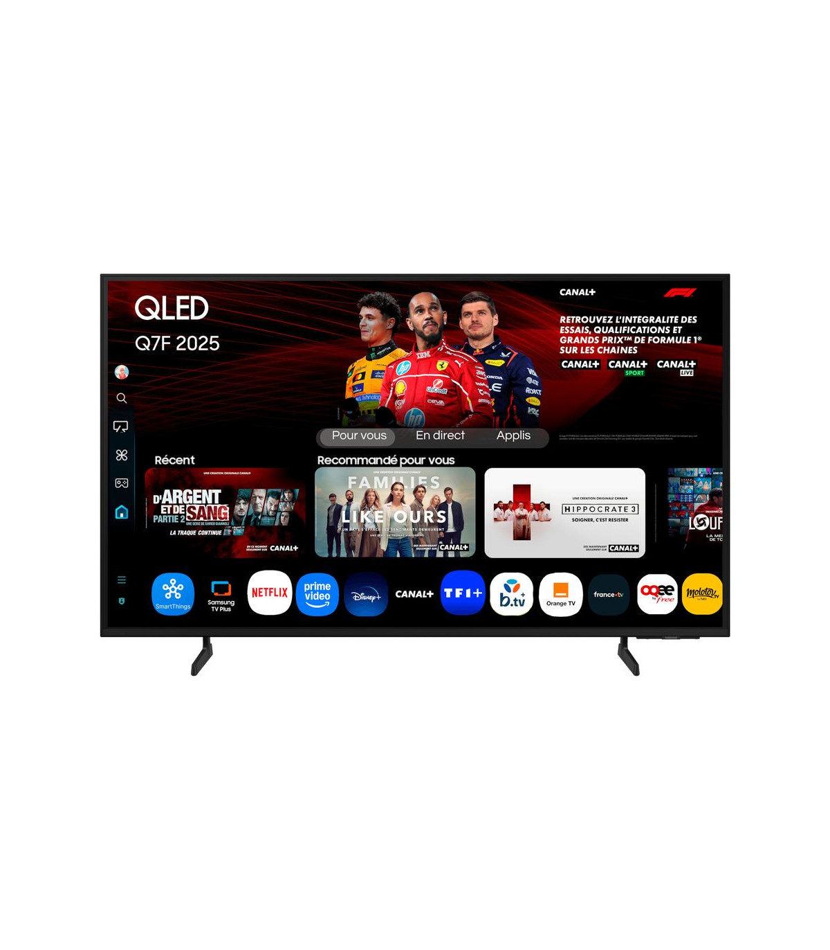 Tv samsung 65 pulgadas qled 4k uhd -  tq65q7f -  smart tv