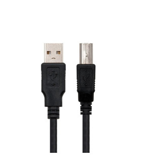 Cable usb tipo a 2.0 a usb tipo b 2.0 nanocable 3m negro macho - macho impresora