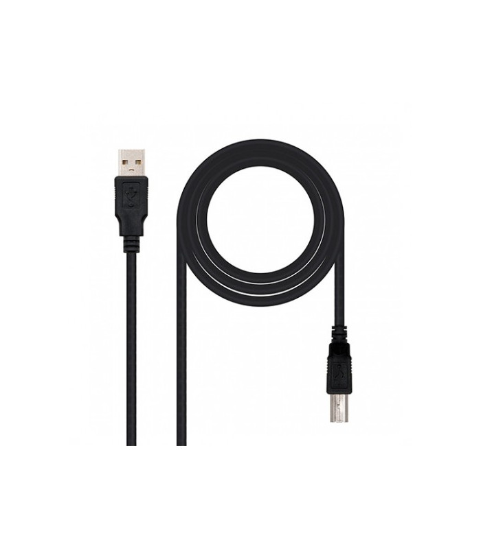 Cable usb tipo a 2.0 a usb tipo b 2.0 nanocable 3m negro macho - macho impresora