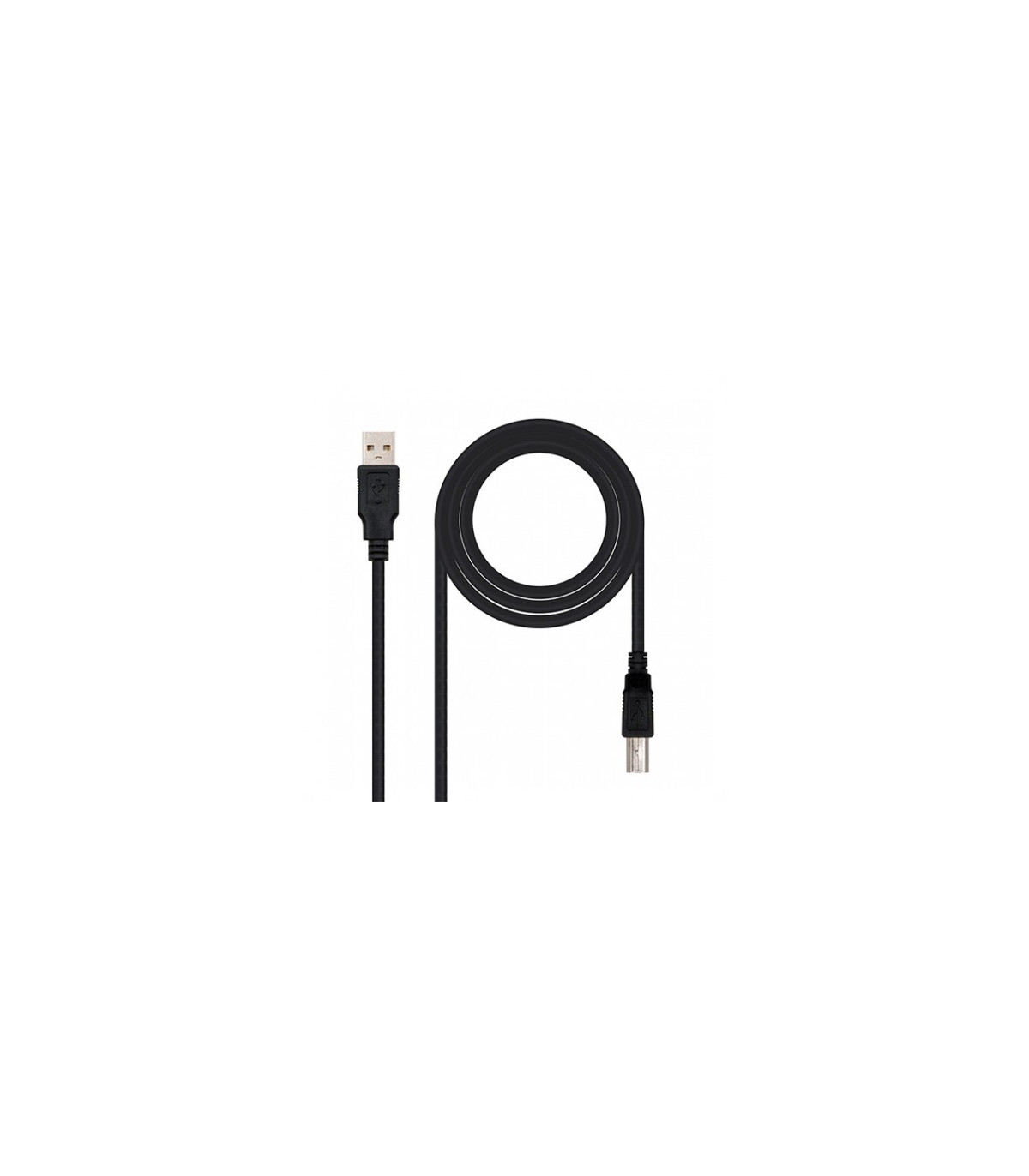 Cable usb tipo a 2.0 a usb tipo b 2.0 nanocable 3m negro macho - macho impresora